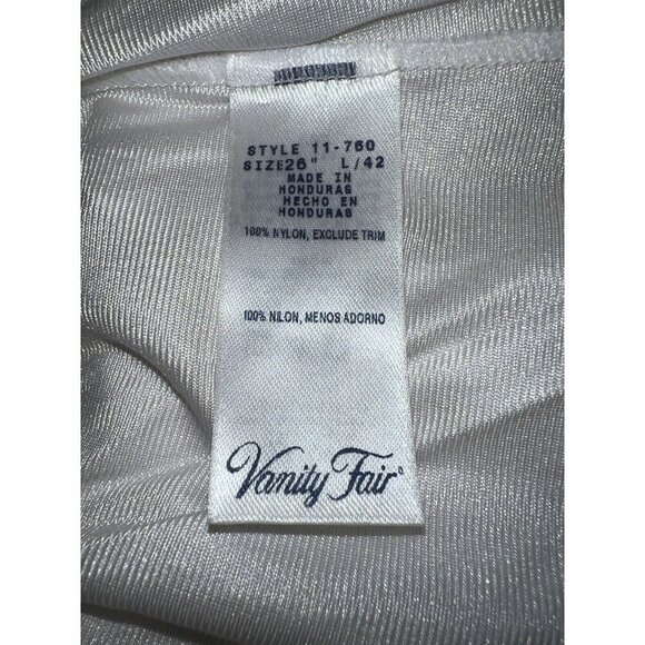 Vintage VANITY FAIR Lingerie Half Slip Ivory Nylon 26”  Style 11-760 Sz L - Picture 5 of 6